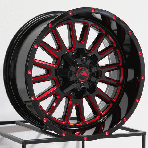 American-Off-Road-A105-Black-Milled-Spoke-Red-Tint